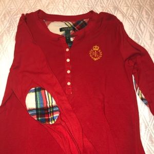 Ralph Lauren red sleep top